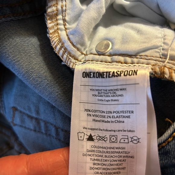 One X One Teaspoon Distressed & Cut Knee Jeans Sz 25 - Picture 2 of 12